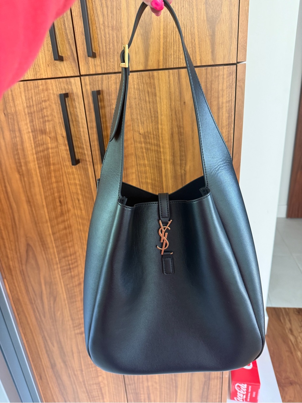 Designer inspired Shoulder Bag with Gold Logo